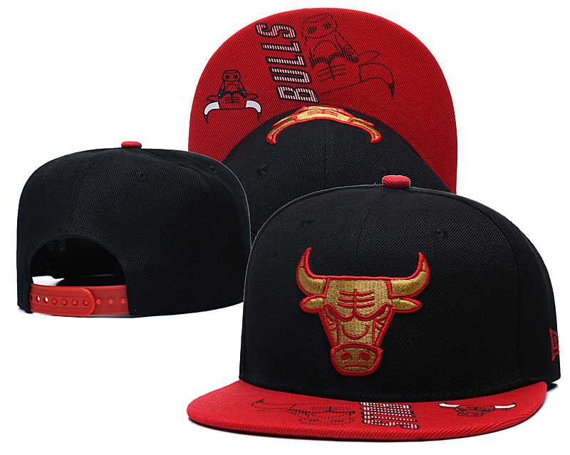 Bulls Team Logo Black Red Adjustable Hat GS,We sell and wholesale Bulls Team Logo Black Red Adjustable Hat GS on line form chian!